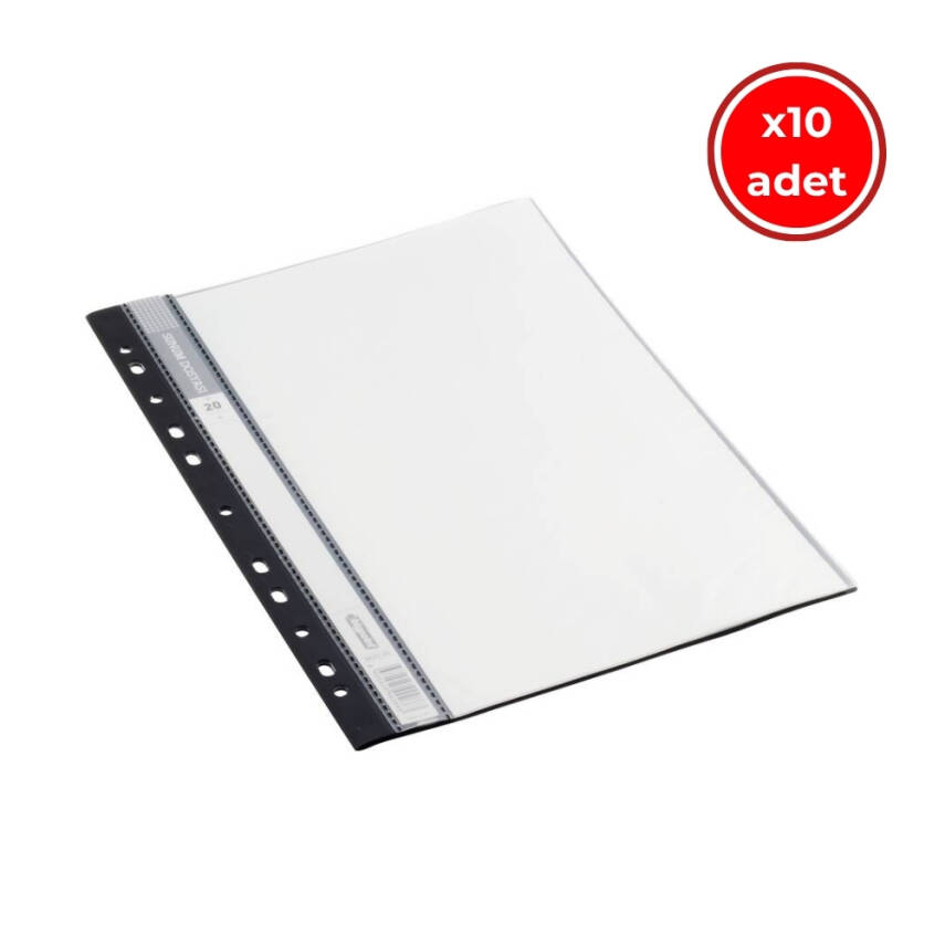 Bigpoint Sunum Dosyası, 10 Adet, A4, 40 Yaprak, 80 Sayfa, Siyah - 1