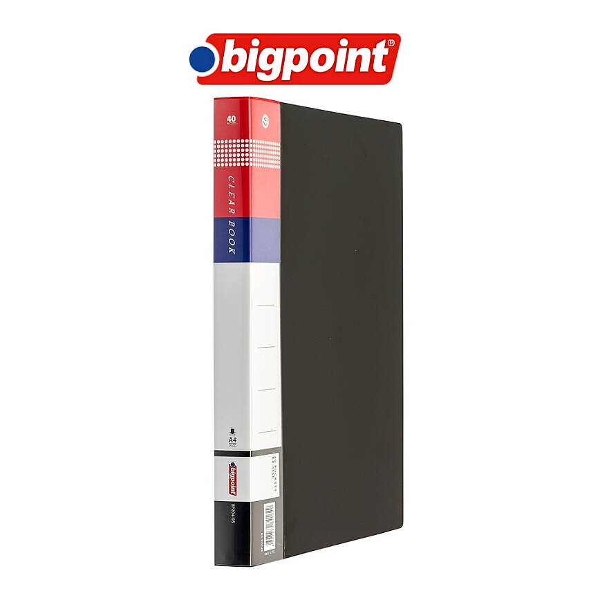 Bigpoint Sunum Dosyası, A4 Uyumlu, 40 Yaprak, 80 Sayfa Kapasite, Siyah - 2