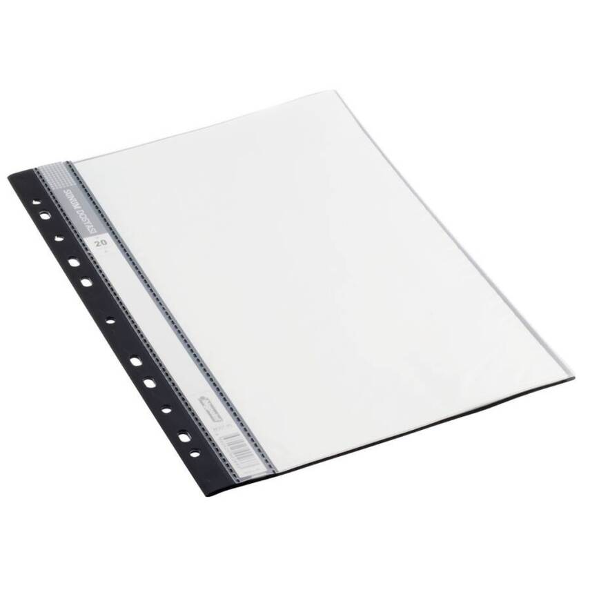 Bigpoint Sunum Dosyası, Delikli, 20 Yaprak, 40 Sayfa, A4 Uyumlu, Siyah - 1