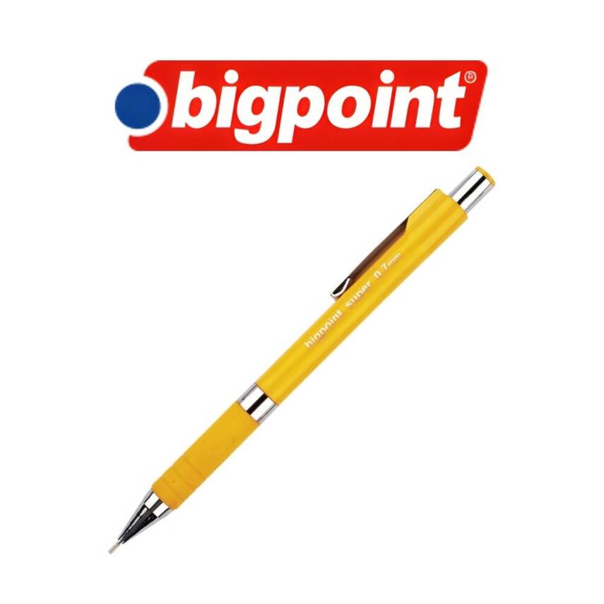 Bigpoint Super Versatil Kalem, 0.7 mm, Gizlenebilir Uçlu, Sarı - 3