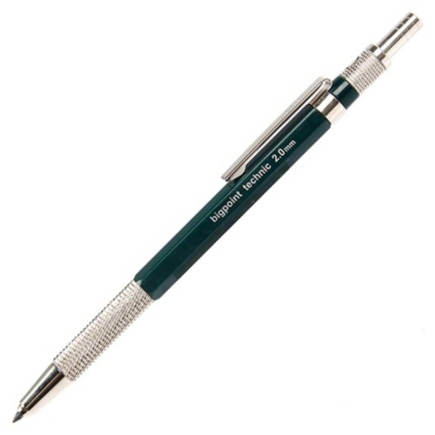 Bigpoint Technic Versatil Kalem, Kumlu Metal Gövde, 2.0 mm, Yeşil - 1
