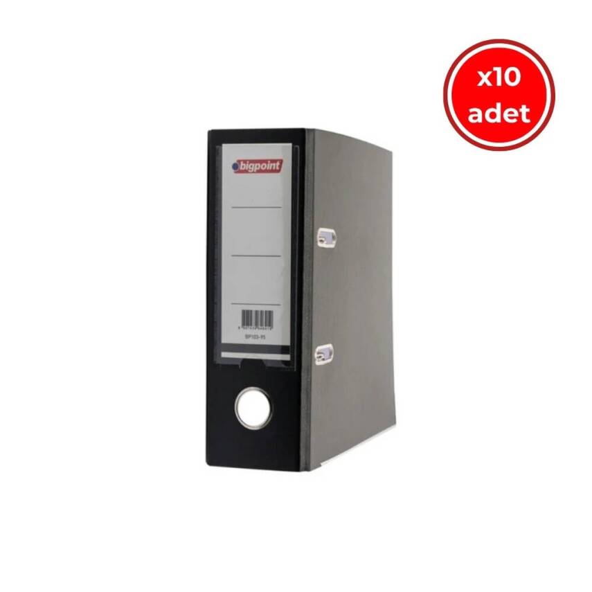 Bigpoint Telgraf Klasör, 10 Adet, 2 Halkalı, 480 A5 Sayfa, Siyah - 1