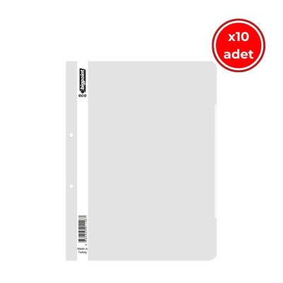 Bigpoint Telli Dosya, 10 Adet, 50'li Paket, 180 A4 Kapasiteli, Beyaz - 1
