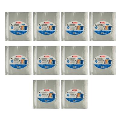 Bigpoint Telli Dosya, 10 Adet, 50'li Paket, 180 A4 Kapasiteli, Gri - 2