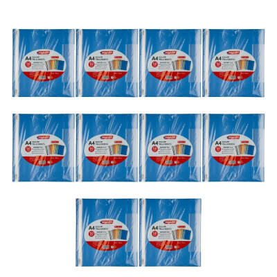 Bigpoint Telli Dosya, 10 Adet, 50'li Paket, 180 A4 Kapasiteli, Mavi - 2