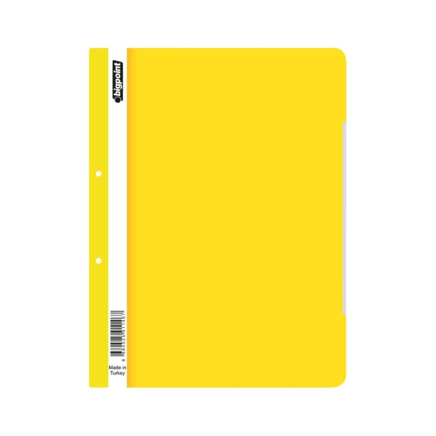 Bigpoint Telli Dosya 50'li Paket, Standart, A4 Poşet Dosya İçin, Sarı - 1