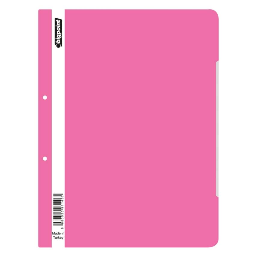 Bigpoint Telli Dosya, 80g, 180 A4 Kapasiteli,Poşet Uyumlu,Pembe - 1