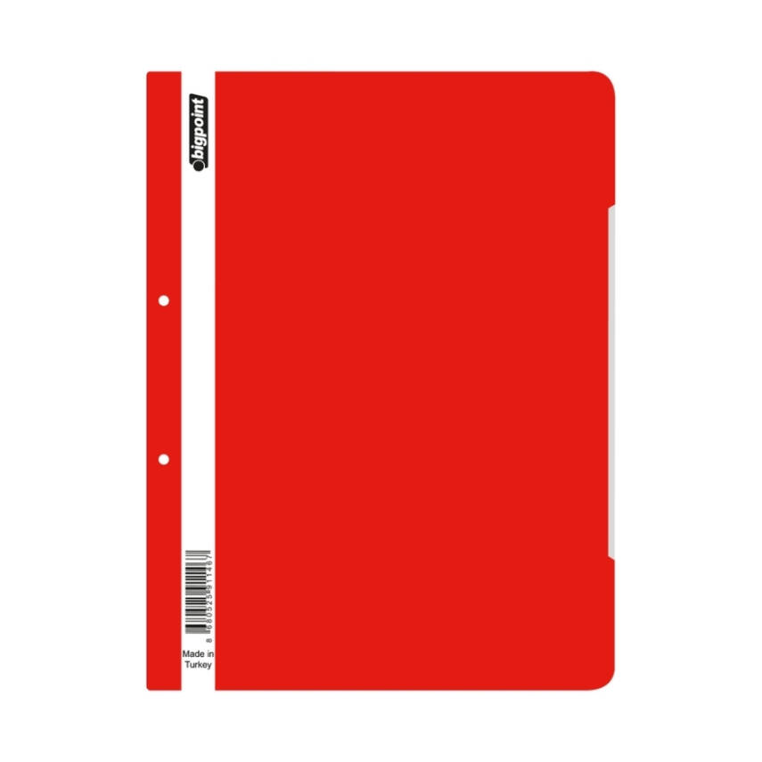 Bigpoint Telli Dosya Kırmızı, Standart, A4 Poşet Dosya İçin, Metal Tel - 1