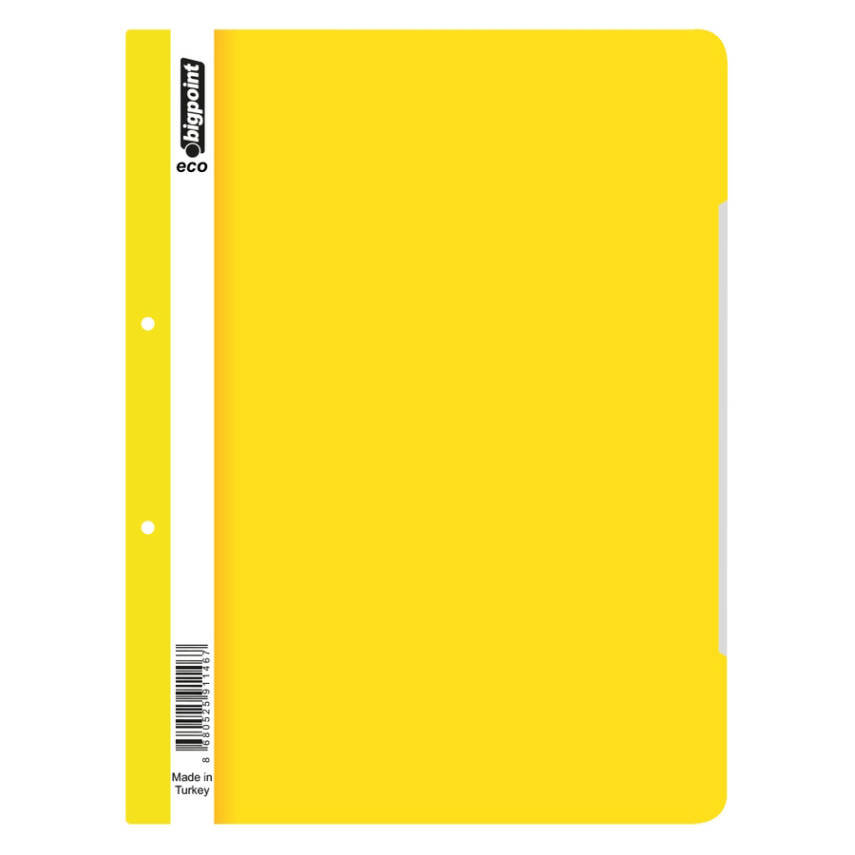 Bigpoint Telli Dosya, Poşet Dosya İçin, 80g, 180 A4 Kapasiteli, Sarı - 1