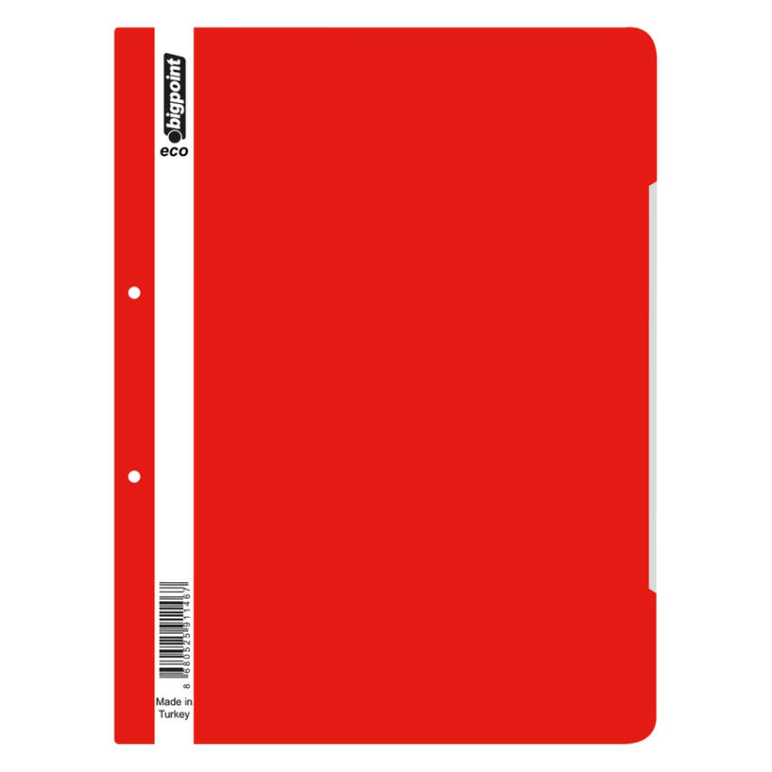 Bigpoint Telli Dosya, Poşet Dosya İçin, 80g, 180 A4 Kapasiteli,Kırmızı - 1