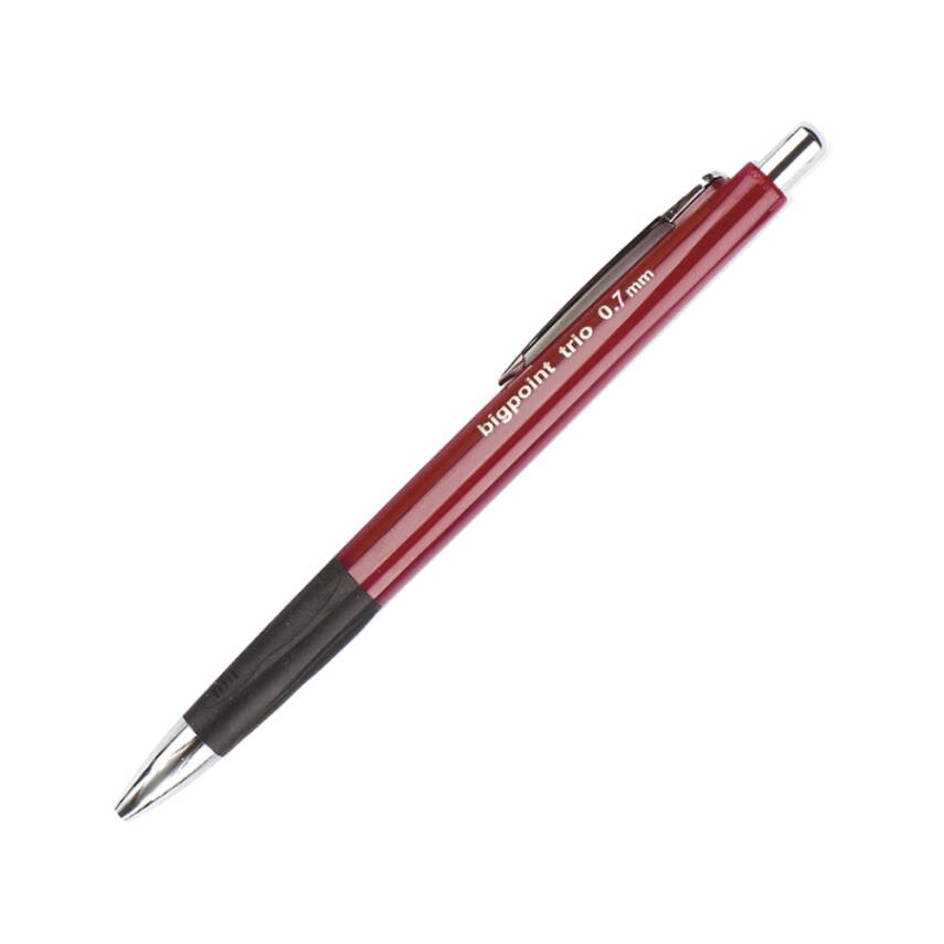 Bigpoint Trio Versatil Kalem, 0.7 mm, Gizlenbilir Uçlu, Bordo - 1