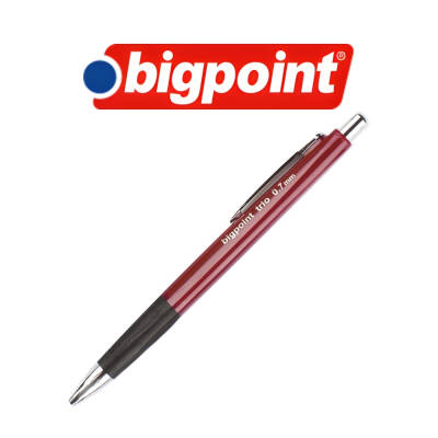 Bigpoint Trio Versatil Kalem, 0.7 mm, Gizlenbilir Uçlu, Bordo - 2
