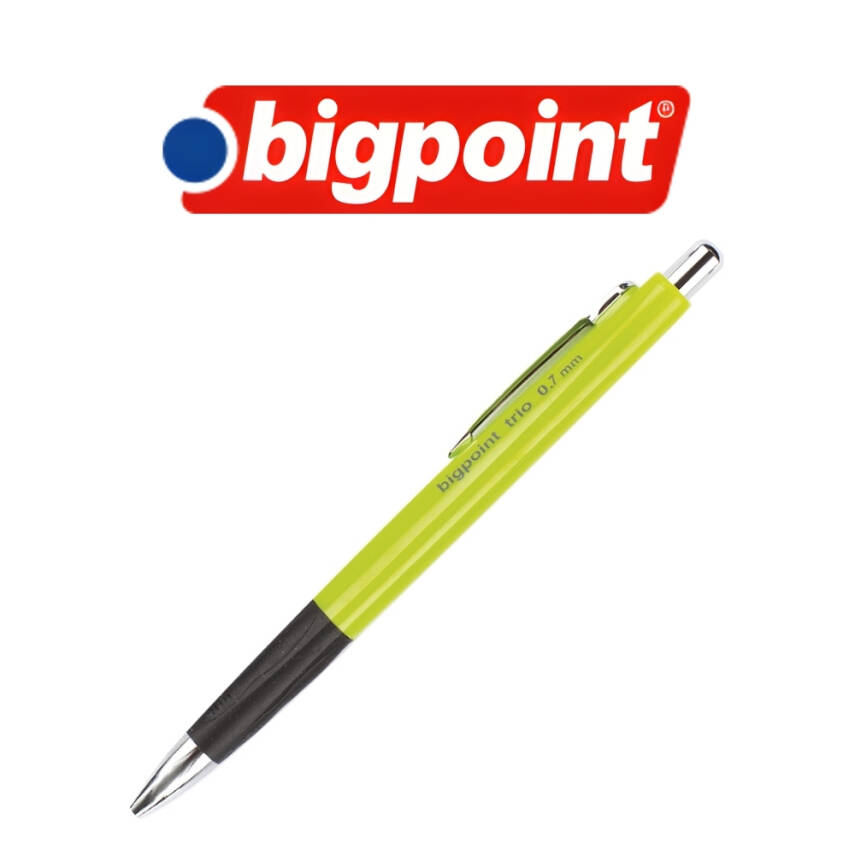 Bigpoint Trio Versatil Kalem, 0.7 mm, Gizlenbilir Uçlu, Yeşil - 2
