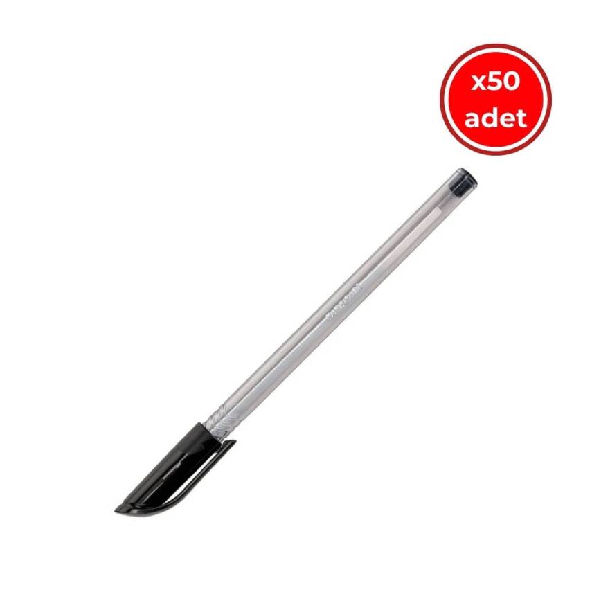 Bigpoint Tükenmez Kalem, 50 Adet, 4 km Yazma, 0.7 mm Uçlu, Siyah - 1