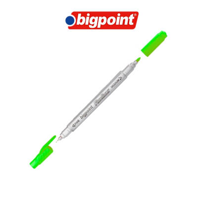 Bigpoint Twin Fineliner Kalem, 0.4 & 1.2 mm Çift Fiber Uç, Açık Yeşil - 3