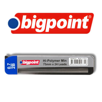 Bigpoint Uçlu Kalem Ucu, 0.7mm, 2B, 24’lü, Hi-Polymer, Kolay Kırılmaz - 4