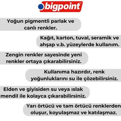 Bigpoint Yağlı Boya Seti, 12ml Tüpx12 Renk, Yoğun Pigment, Koyulaşmaz - 2