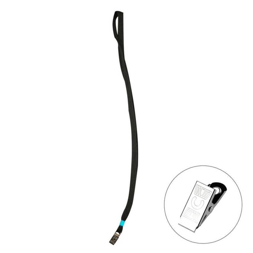 Bigpoint Yaka İpi, Metal Klipsli, Dayanıklı ve Şık Tasarım, Siyah - 1