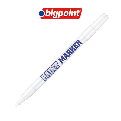 Bigpoint Yuvarlak Uçlu Paint Marker, İnce Uç, Endüstriyel Kalıcı,Beyaz - 2