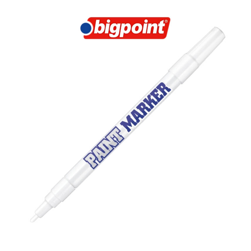 Bigpoint Yuvarlak Uçlu Paint Marker, İnce Uç, Endüstriyel Kalıcı,Beyaz - 2