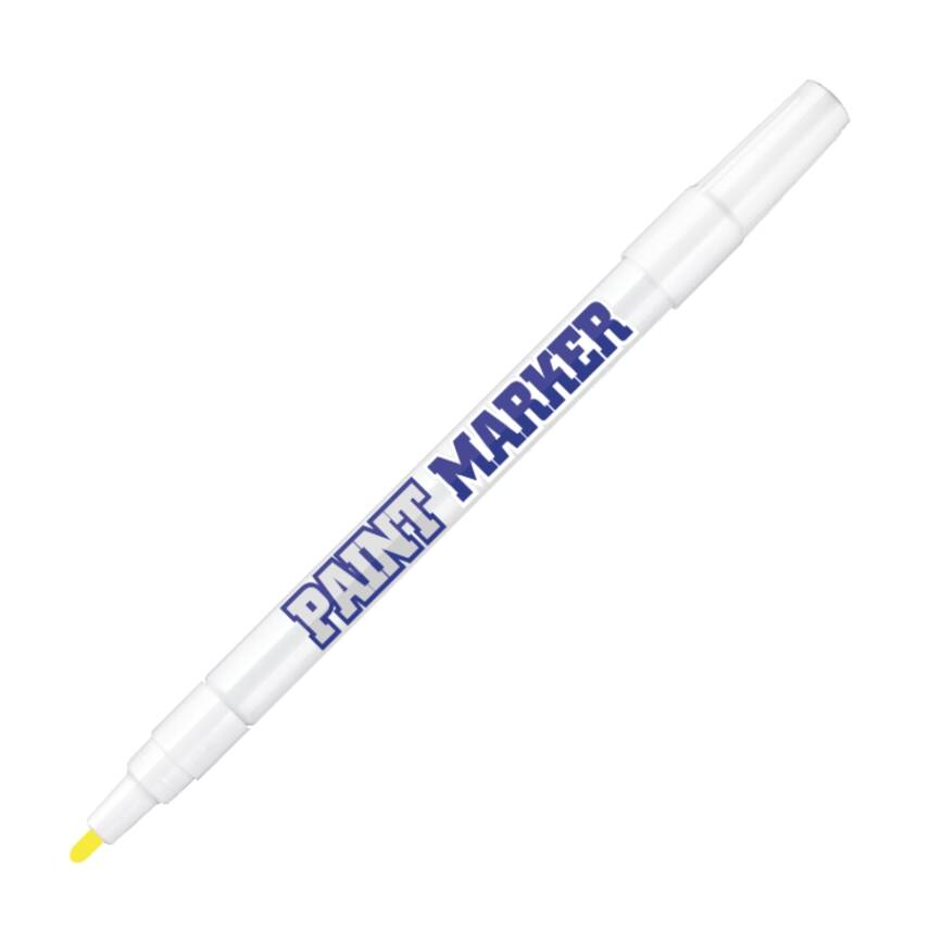 Bigpoint Yuvarlak Uçlu Paint Marker, İnce Uç, Endüstriyel Kalıcı,Sarı - 1
