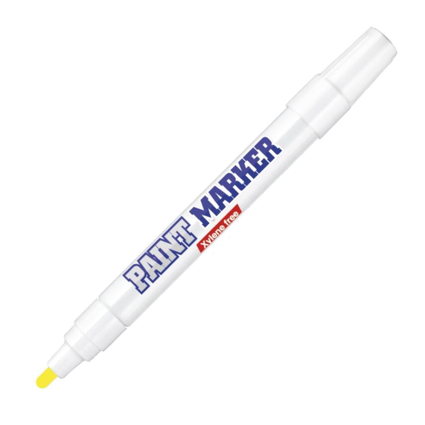 Bigpoint Yuvarlak Uçlu Paint Marker, Kalın Uç, Endüstriyel Kalıcı,Sarı - 1