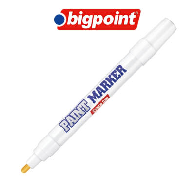 Bigpoint Yuvarlak Uçlu Paint Marker, Kalın, Endüstriyel Kalıcı, Altın - 2