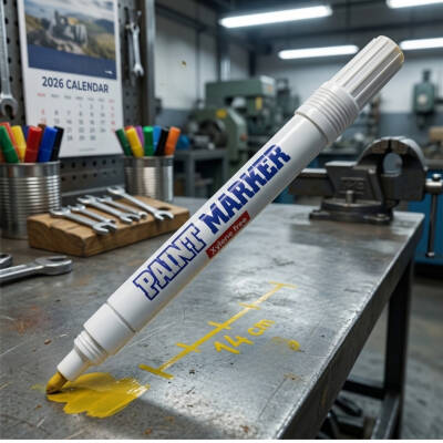 Bigpoint Yuvarlak Uçlu Paint Marker, Kalın, Endüstriyel Kalıcı, Altın - 3
