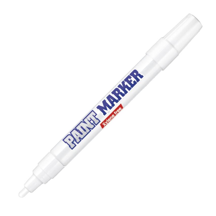 Bigpoint Yuvarlak Uçlu Paint Marker, Kalın Uç,Endüstriyel Kalıcı,Beyaz - 1