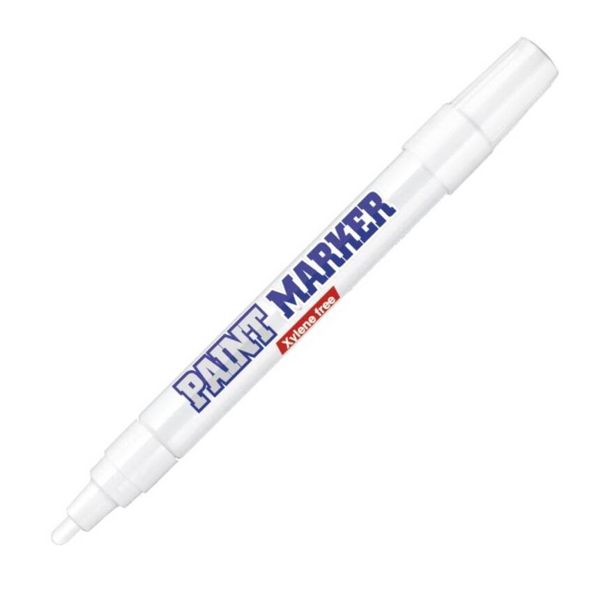 Bigpoint Yuvarlak Uçlu Paint Marker, KalıN, Endüstriyel Kalıcı, Beyaz - 1