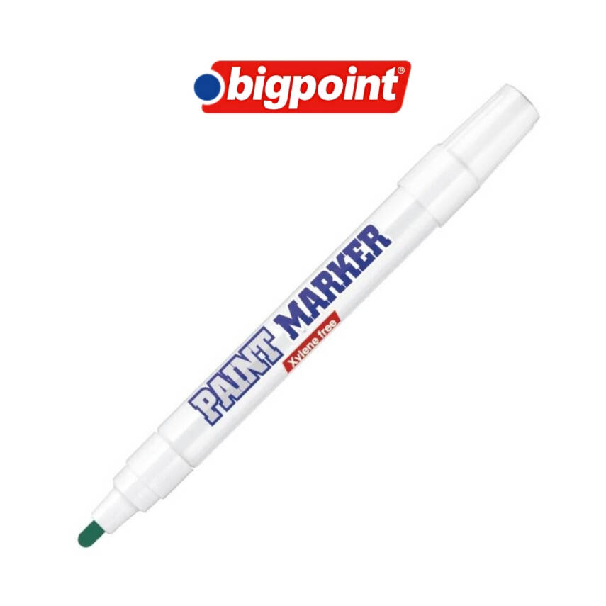 Bigpoint Yuvarlak Uçlu Paint Marker, Kalın, Endüstriyel Kalıcı, Yeşil - 2