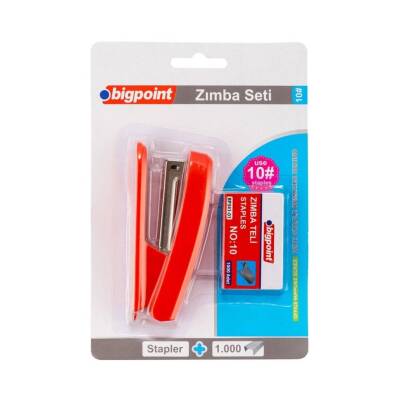 Bigpoint Zımba Makinesi Seti No:10, Kırmızı, 1000 Adet No:10 Tel Dahil - Bigpoint