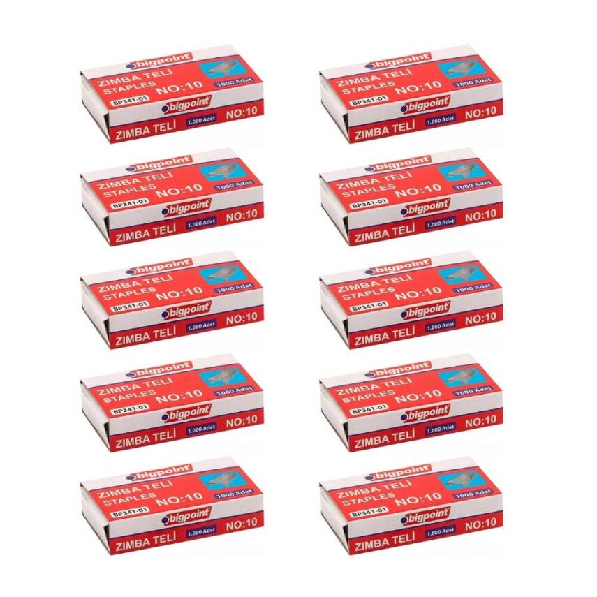 Bigpoint Zımba Teli, 1000 Adet, 10 Adet Kutu, No: 10 Zımba ile Uyumlu - 2