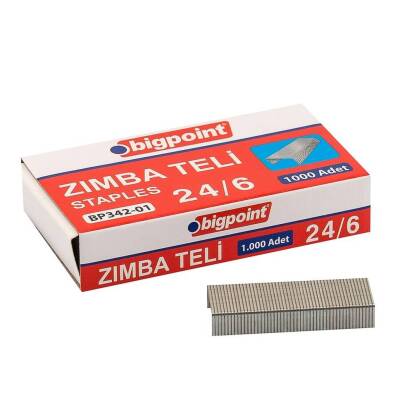 Bigpoint Zımba Teli, 1000’li, No: 24/6, 26/6 Zımba Uyumlu, Dayanıklı - Bigpoint