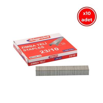 Bigpoint Zımba Teli No: 23/10, 1000 Adet, 10 Adet Kutu, 70 Sayfa - Bigpoint