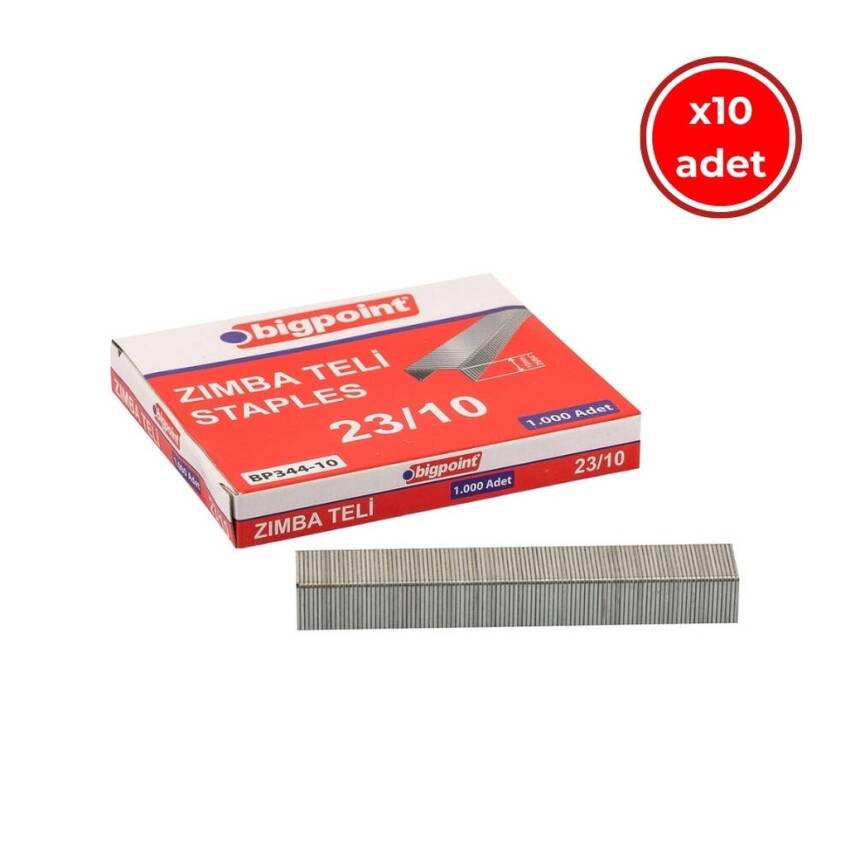 Bigpoint Zımba Teli No: 23/10, 1000 Adet, 10 Adet Kutu, 70 Sayfa - 1