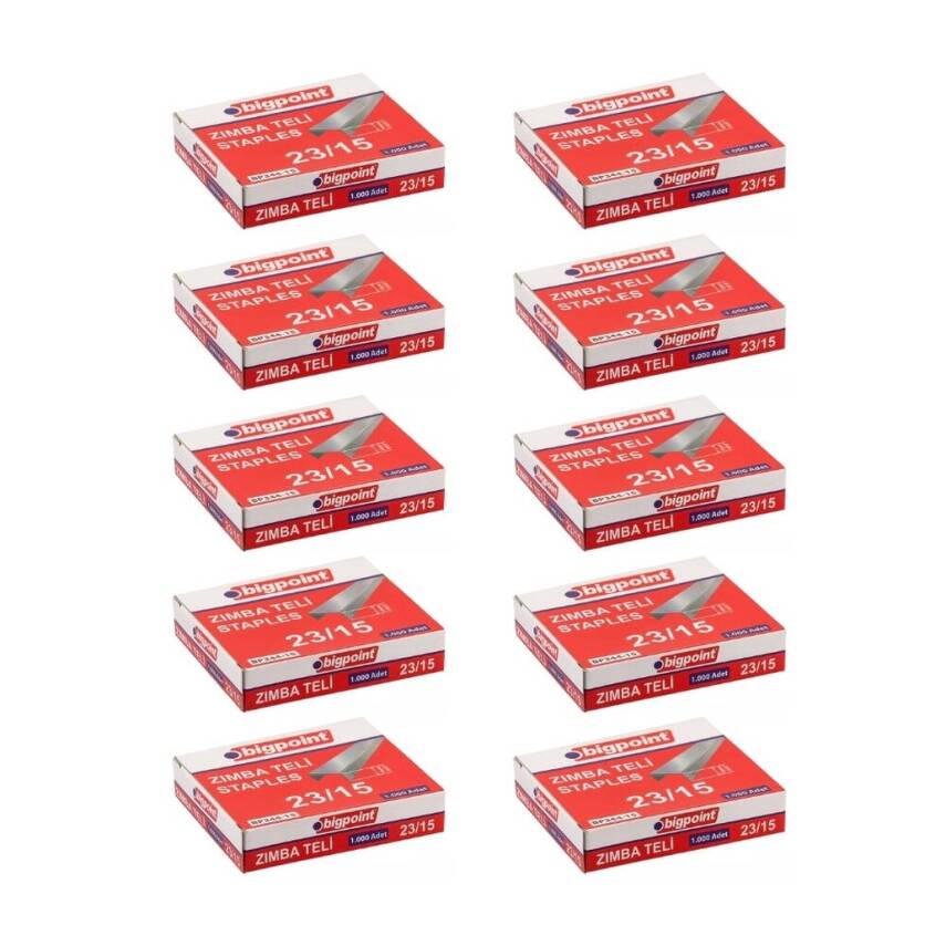 Bigpoint Zımba Teli No: 23/15, 1000 Adet, 10 Adet Kutu, 140 Sayfa - 2