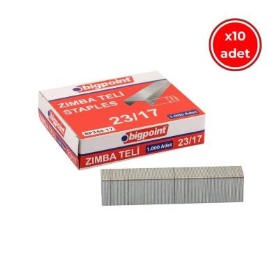 Bigpoint Zımba Teli No: 23/17, 1000 Adet, 10 Adet Kutu, 160 Sayfa - Bigpoint