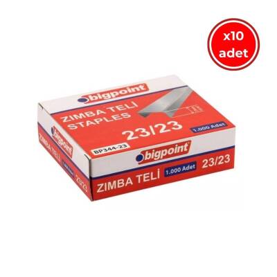 Bigpoint Zımba Teli No: 23/23, 1000 Adet, 10 Adet Kutu, 230 Sayfa Uyum - Bigpoint