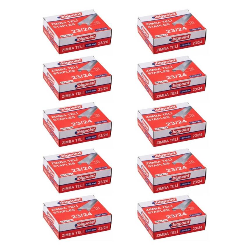 Bigpoint Zımba Teli No: 23/24, 1000 Adet, 10 Adet Kutu, 240 Sayfa Uyum - 2