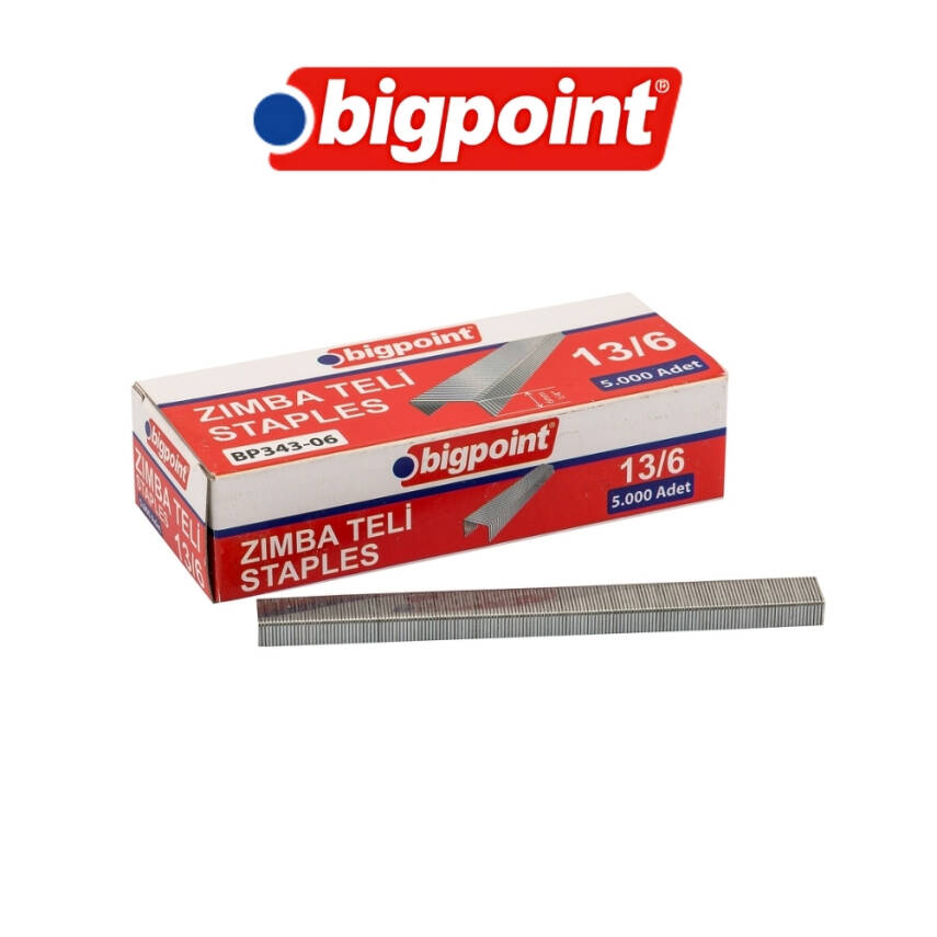 Bigpoint Zımba Teli No:13/6, 5000 Adet, 6 mm Kalınlığa Kadar Uyumlu - 3