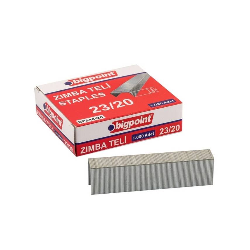 Bigpoint Zımba Teli No:23/20, 1000 Adet, 200 Sayfaya Kadar Uyumlu - 1