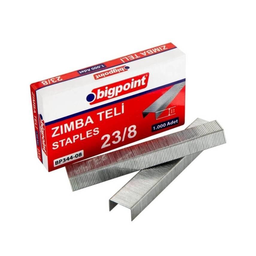 Bigpoint Zımba Teli No:23/8, 1000 Adet, 50 Sayfaya Kadar Uyumlu - 1