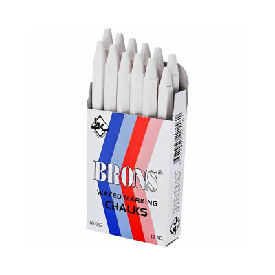 Brons Yağlı Tebeşir Beyaz 12’li, Metal, Cam ve Sac Üzerinde Kullanım - 1