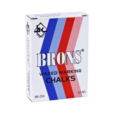 Brons Yağlı Tebeşir Beyaz 12’li, Metal, Cam ve Sac Üzerinde Kullanım - 2