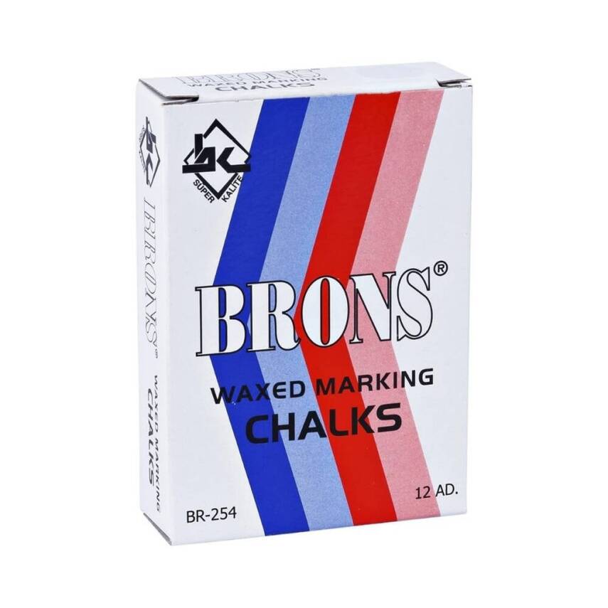 Brons Yağlı Tebeşir Beyaz 12’li, Metal, Cam ve Sac Üzerinde Kullanım - 2