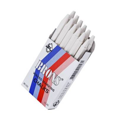 Brons Yağlı Tebeşir Beyaz 12’li, Metal, Cam ve Sac Üzerinde Kullanım - 4