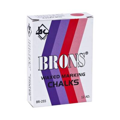 Brons Yağlı Tebeşir Kırmızı 12'li, Metal, Cam ve Sac Üzerinde Kullanım - 2