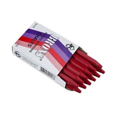 Brons Yağlı Tebeşir Kırmızı 12'li, Metal, Cam ve Sac Üzerinde Kullanım - 3