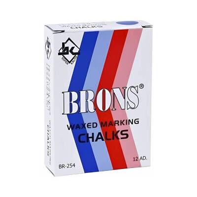 Brons Yağlı Tebeşir Mavi 12'li, Metal, Cam ve Sac Üzerinde Kullanım - 2